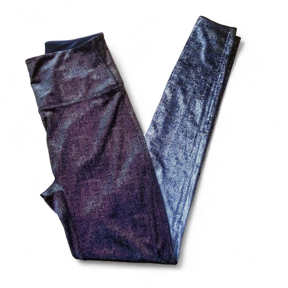 Spanx Velvet Shine Legging Black Gold Metallic Soft Shaping Size M 20188R - Picture 4 of 7